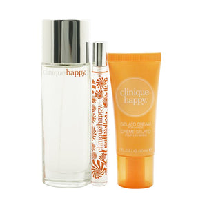 Clinique Wear It &amp; Be Happy Coffret: Perfume Spray 50ml/1.7oz + Gelato Hand Cream 30ml/1oz + Perfume Spray 10ml/0.34oz 3pcs