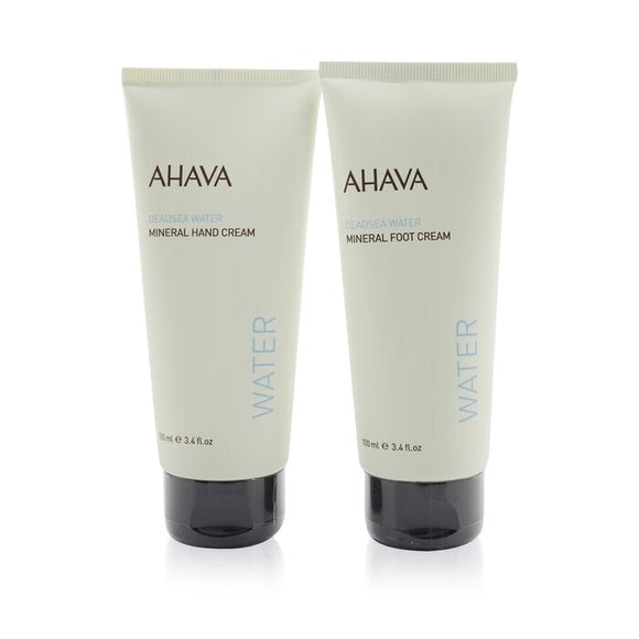 Ahava Essential Hydration Hand & Foot Duo Kit: Deadsea Water Mineral Hand Cream 100ml+ Deadsea Water Mineral Foot Cream 100ml 2pcs
