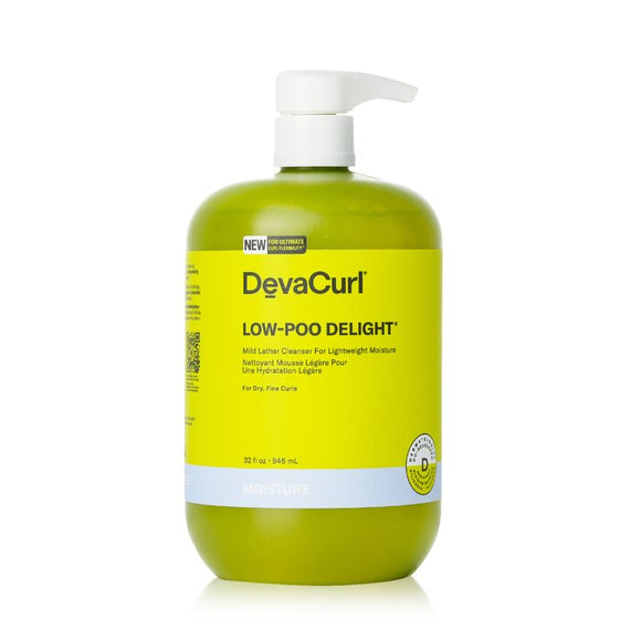DevaCurl Low-Poo Delight Mild Lather Cleanser For Lightweight Moisture - For Dry, Fine Curls 946ml/32oz