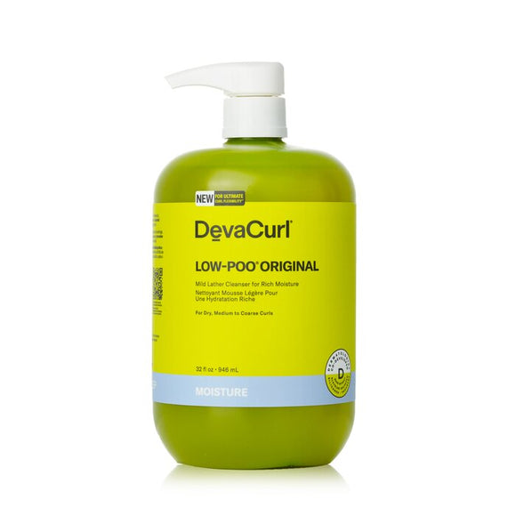 DevaCurl Low-Poo Original Mild Lather Cleanser For Rich Moisture - For Dry, Medium to Coarse Curls 946ml/32oz