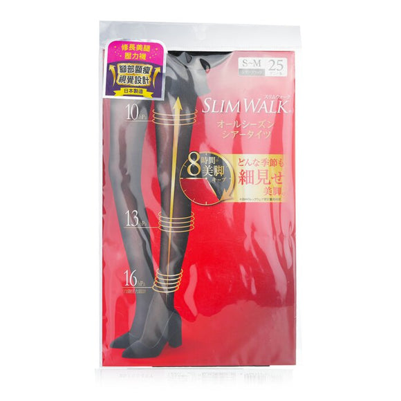 SlimWalk Compression Pantyhose With Supporting Function For Pelvis - # Black (Size: S-M) 1pair