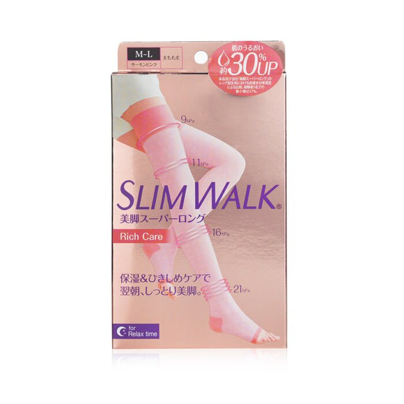 SlimWalk Compression Open-Toe Socks For Relax, Moisturizing - # Pink (Size: M-L) 1pair