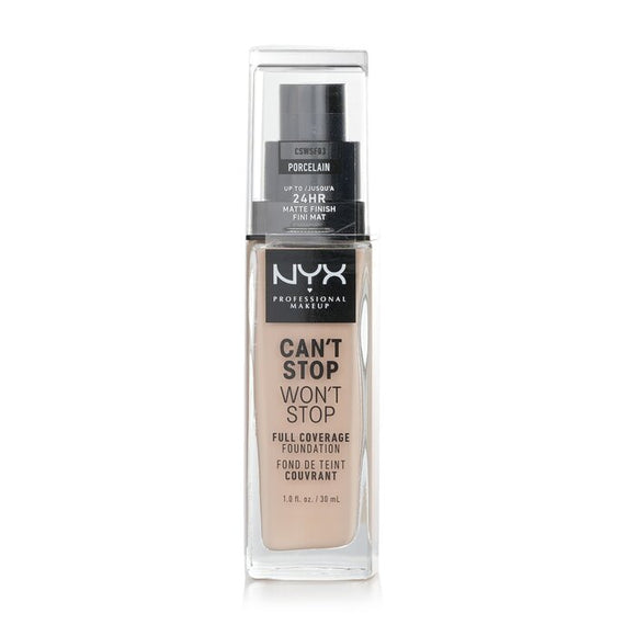 NYX Can't Stop Won't Stop Full Coverage Foundation - Porcelin 30ml/1oz