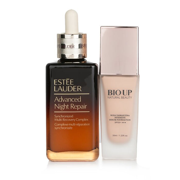 Estee Lauder Advanced Night Repair Synchronized Multi-Recovery Complex 100ml (Free: Natural Beauty BIO UP Rose Collagen Foundation SPF50 35ml) 2pcs