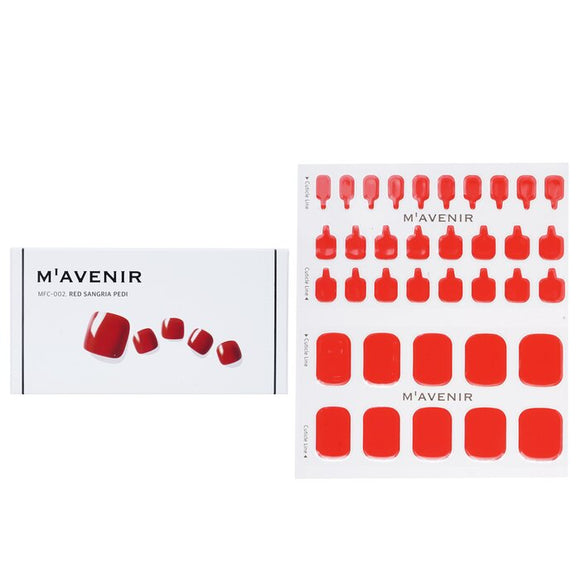 Mavenir Nail Sticker (Red) - Red Sangria Pedi 36pcs