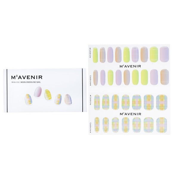Mavenir Nail Sticker (Patterned) - Neon Crossline Nail 32pcs