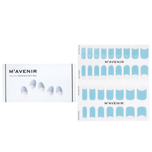 Mavenir Nail Sticker (Blue) - Cream Blue Matt Nail 32pcs