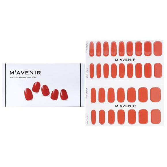 Mavenir Nail Sticker (Red) - Red Cocktail Nail 32pcs