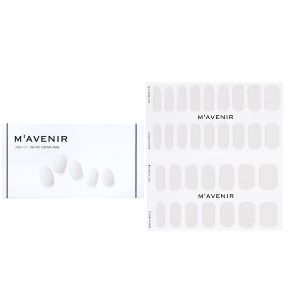 Mavenir Nail Sticker (White) - White Crema Nail 32pcs