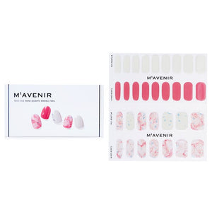 Mavenir Nail Sticker (Pink) - Rose Quartz Marble Nail 32pcs