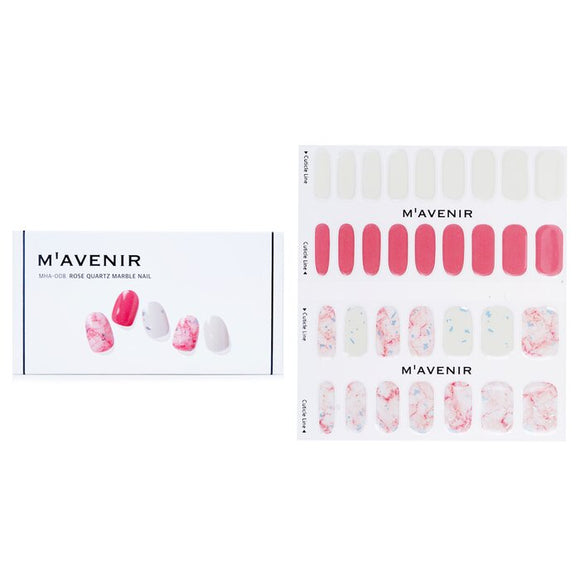Mavenir Nail Sticker (Pink) - Rose Quartz Marble Nail 32pcs