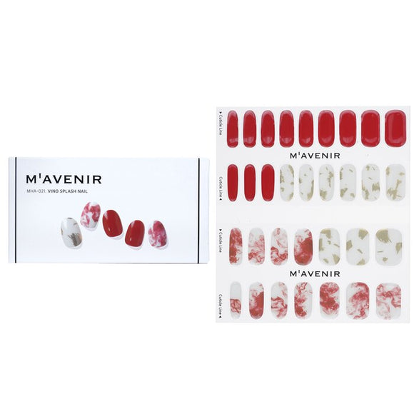 Mavenir Nail Sticker (Red) - Vino Splash Nail 32pcs