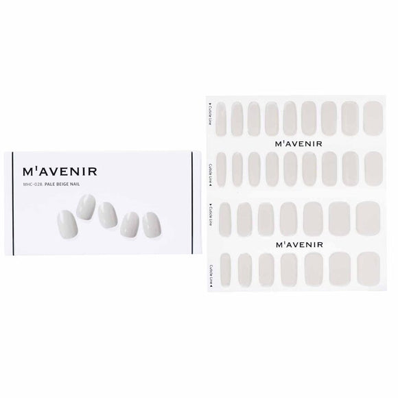 Mavenir Nail Sticker (White) - Pale Beige Nail 32pcs