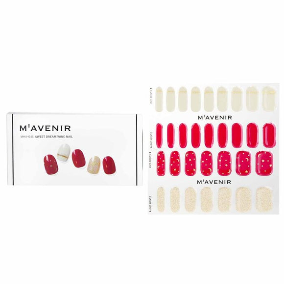 Mavenir Nail Sticker (Red) - Sweet Dream Wine Nail 32pcs