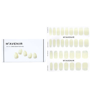 Mavenir Nail Sticker (White) - Lemon Cream Fiesta Nail 32pcs
