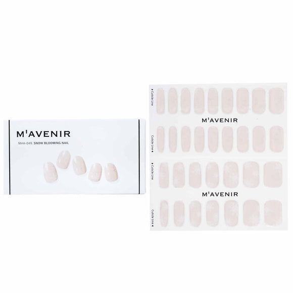 Mavenir Nail Sticker (White) - Snow Blooming Nail 32pcs