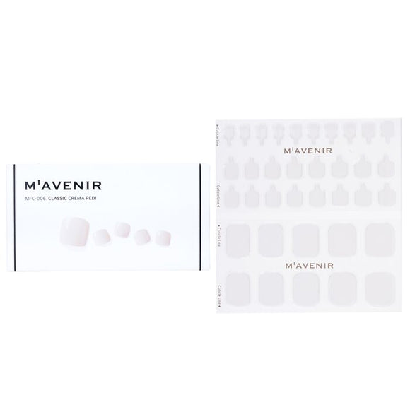 Mavenir Nail Sticker (White) - Classic Crema Pedi 36pcs
