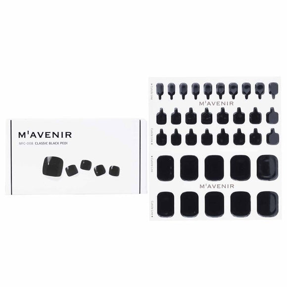 Mavenir Nail Sticker (Black) - Classic Black Pedi 36pcs