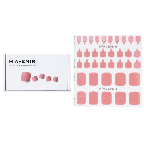 Mavenir Nail Sticker (Pink) - Autumn Pink Rose Pedi 36pcs