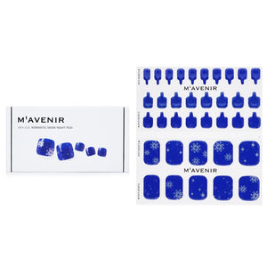 Mavenir Nail Sticker (Blue) - Romantic Snow Night Pedi 36pcs