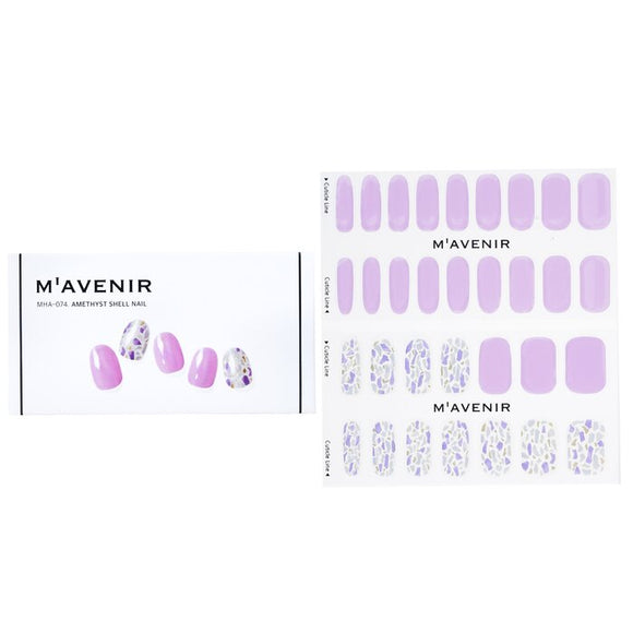 Mavenir Nail Sticker (Purple) - Amethyst Shell Nail 32pcs