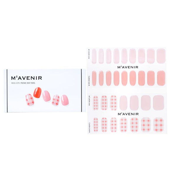 Mavenir Nail Sticker (Pink) - Picnic Day Nail 32pcs