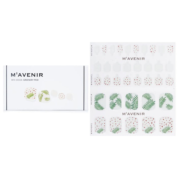 Mavenir Nail Sticker (Patterned) - Greenery Pedi 36pcs
