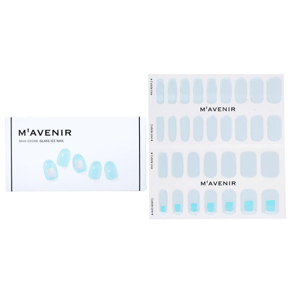 Mavenir Nail Sticker (Blue) - Glass Ice Nail 32pcs