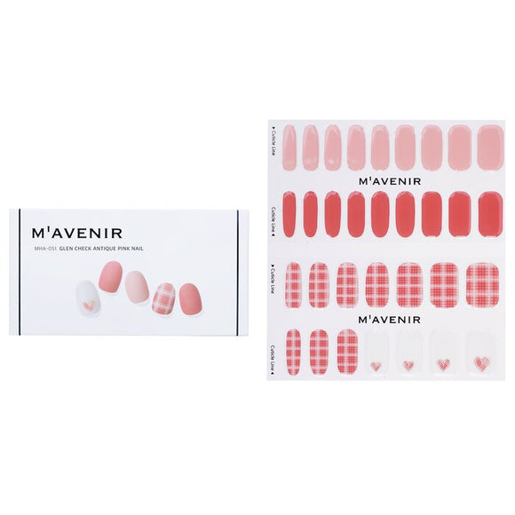 Mavenir Nail Sticker (Pink) - Glen Check Antique Pink Nail 32pcs