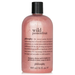 Philosophy Wild Passionfruit Shampoo, Shower Gel & Bubble Bath 480ml/16oz