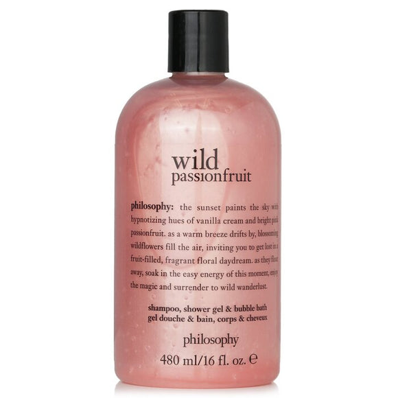 Philosophy Wild Passionfruit Shampoo, Shower Gel & Bubble Bath 480ml/16oz