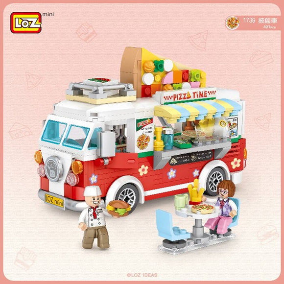 Loz LOZ Mini Blocks - Pizza Car 14 x 18 x 8 cm