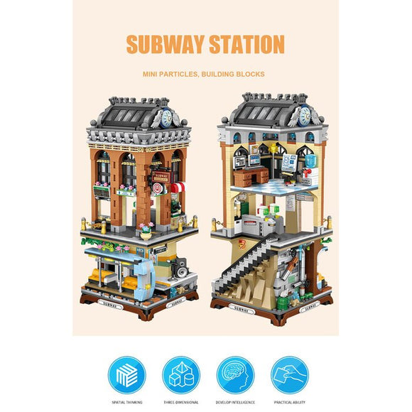 Loz LOZ Mini Blocks - Subway Station 40 x 28 x 9.5cm