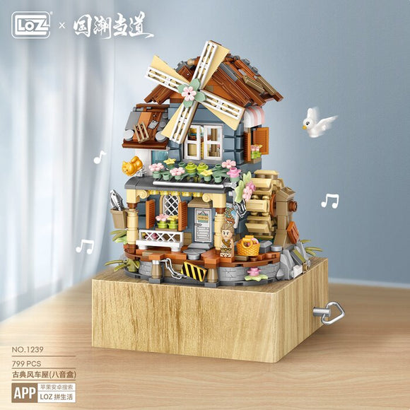 Loz LOZ Mini Blocks - Windmill Music Box 26 x 19 x 8cm