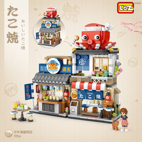 Loz LOZ Mini Blocks - Japanese Street Style Takoyaki Shop 15 x 20 x 8cm