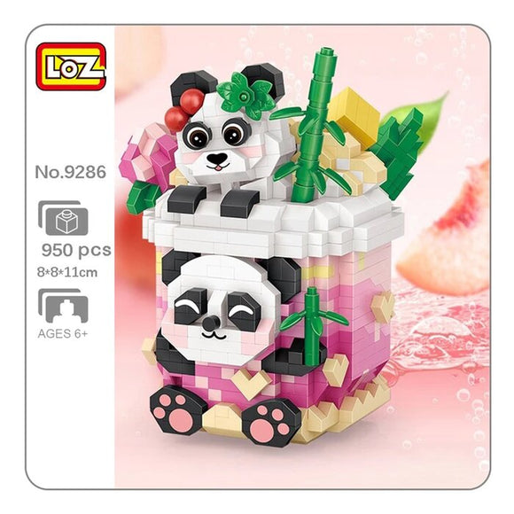 Loz LOZ Mini Blocks - Panda Peach Oolong 11 x 11 x 11cm