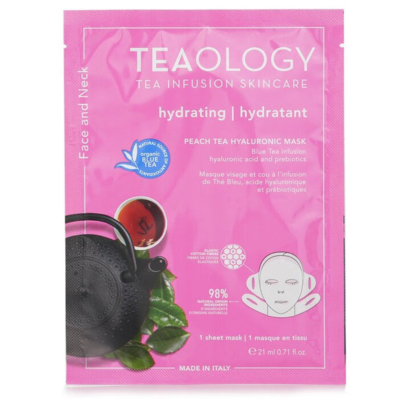Teaology Peach Tea Hyaluronic Face & Neck Mask 21ml/0.17oz