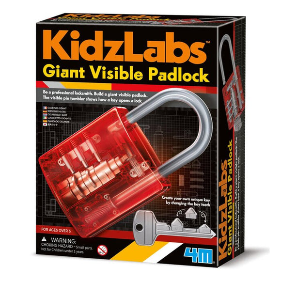4M KidzLabs/Giant Visible Padlock 37x18x22.5mm