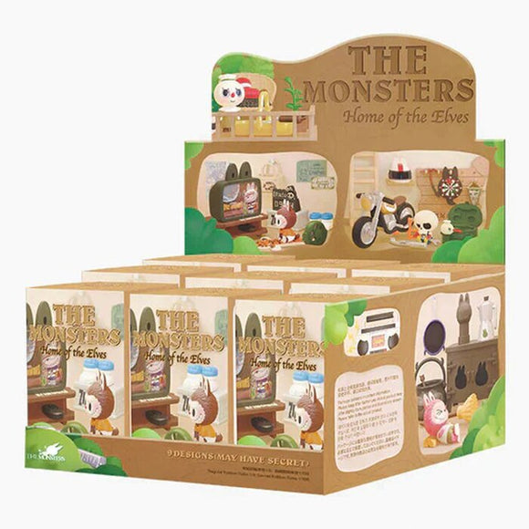 Popmart THE MONSTERS Home of the Elves Series Prop (Case of 9 Blind Boxes) 29x22x12cm
